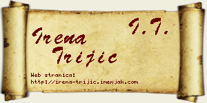 Irena Trijić vizit kartica